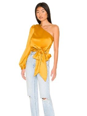 Lovers & Friends KENDALL BLOUSE in Mustard Yellow NWT